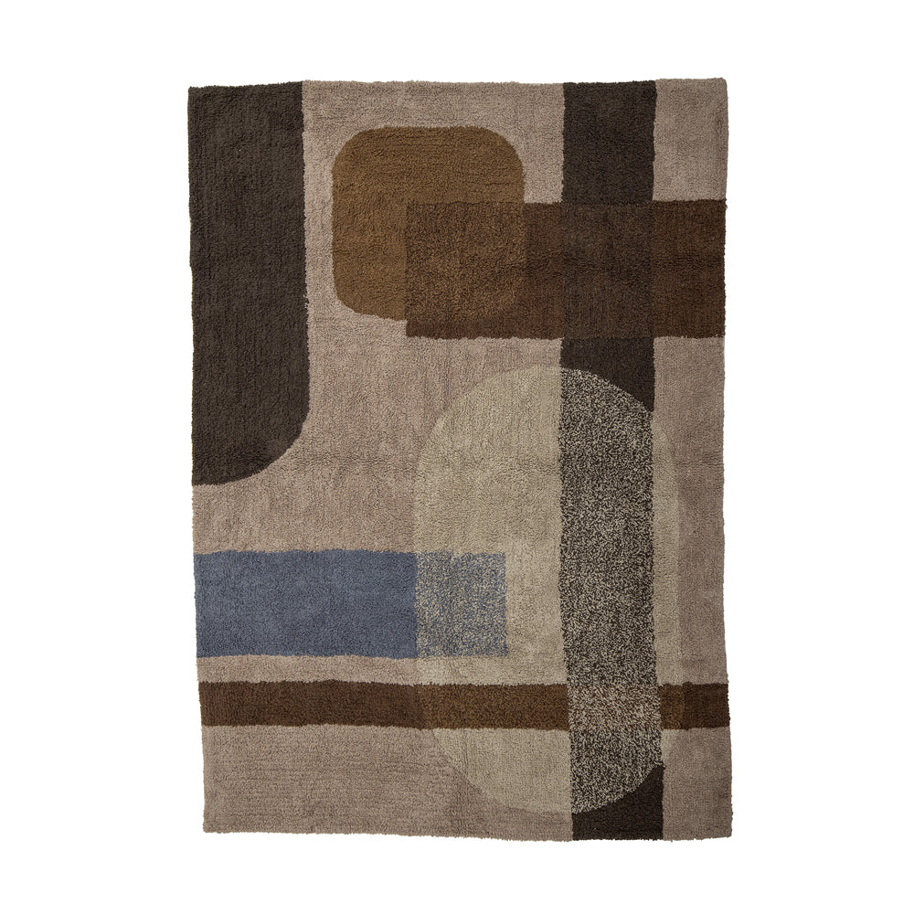 Product photograph of Bloomingville Zofia Rug In Brown Cotton from Olivia's.
