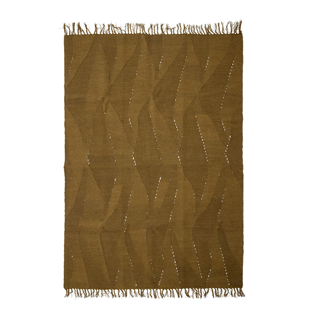 Product photograph of Bloomingville Zola Rug In Brown Wool from Olivia's