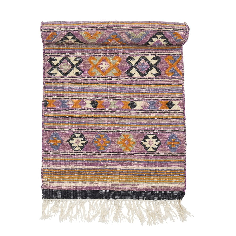 Product photograph of Bloomingville Yolanda Rug In Purple Cotton from Olivia's