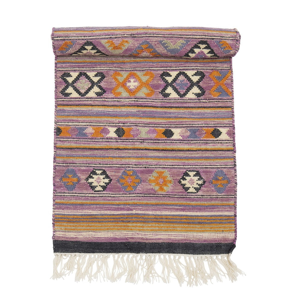 Bloomingville Yolanda Rug In Purple Cotton