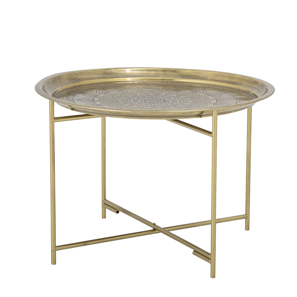 Product photograph of Bloomingville Dalia Tray Table In Brass Iron from Olivia's