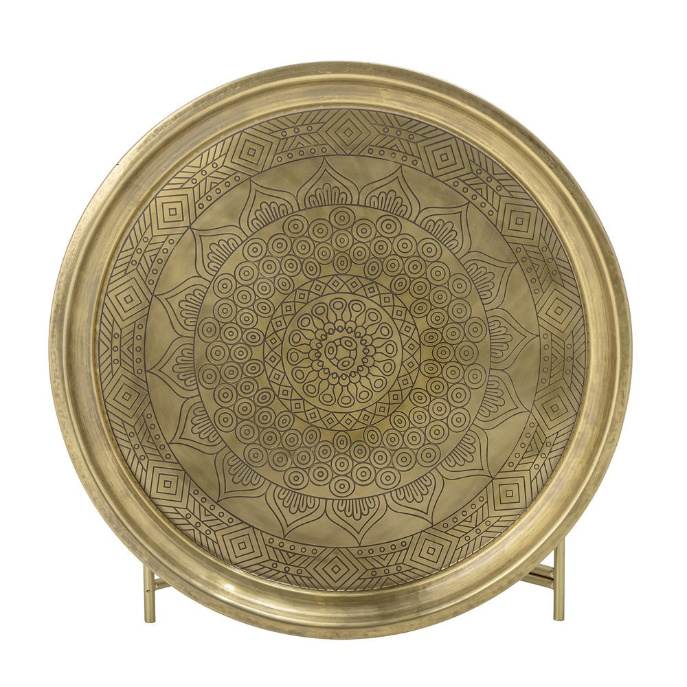 Product photograph of Bloomingville Dalia Tray Table In Brass Iron from Olivia's.