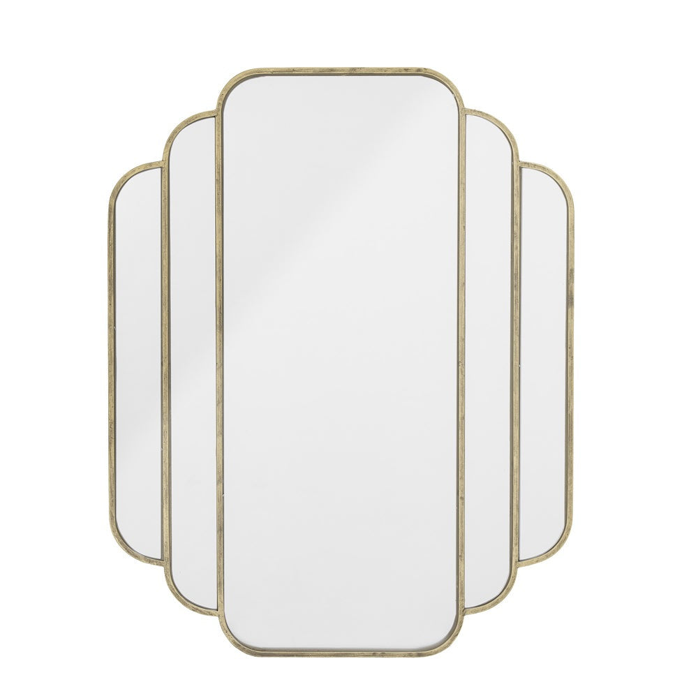 Product photograph of Bloomingville Mas Mirror In Brass Metal from Olivia's