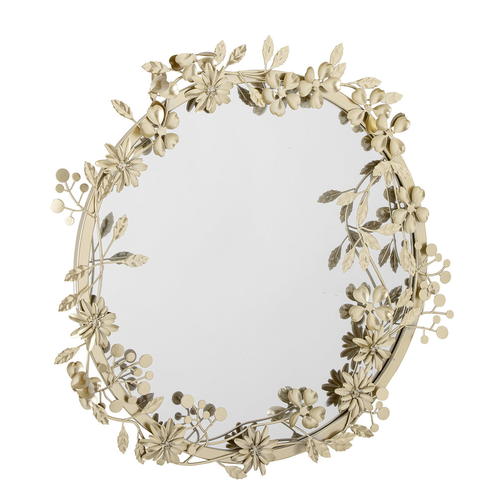 Product photograph of Bloomingville Jenne Wall Mirror In Brass Metal from Olivia's.