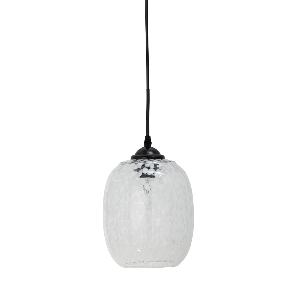 Product photograph of Bloomingville Gisele Pendant Lamp In White Glass from Olivia's