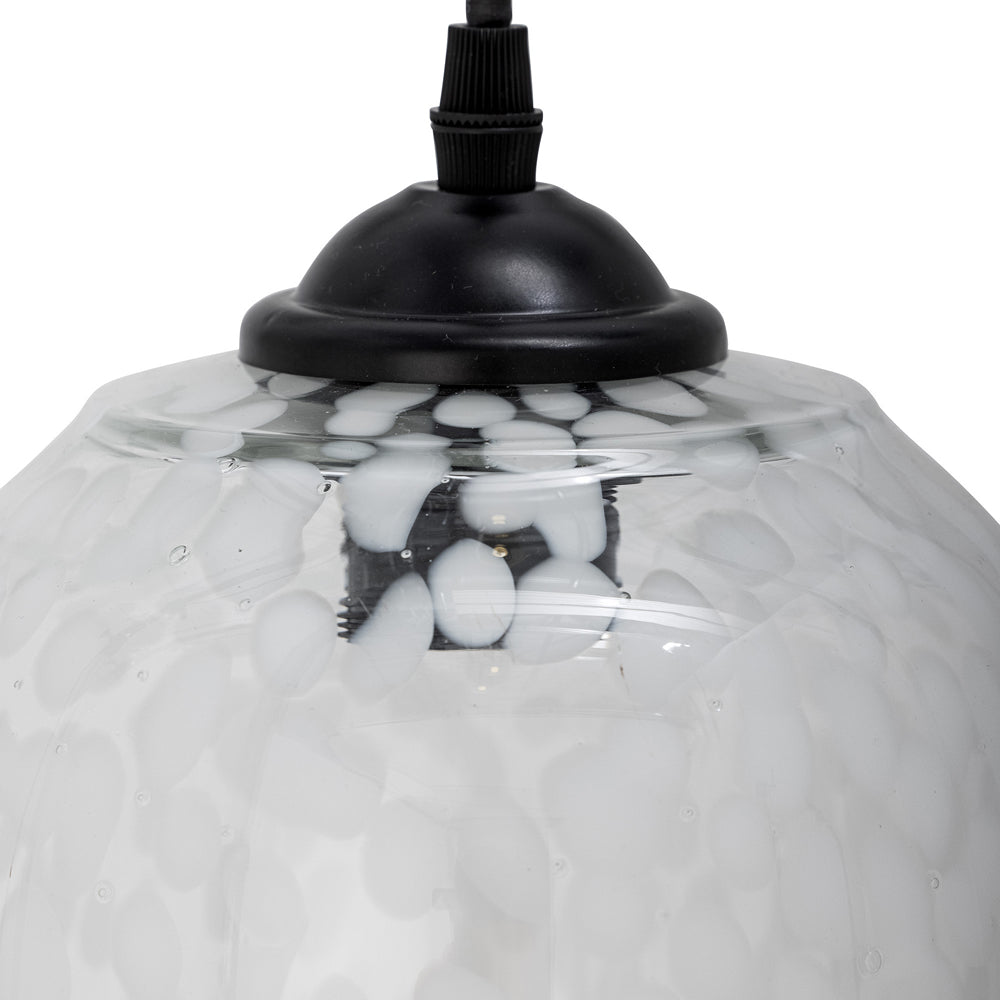 Product photograph of Bloomingville Gisele Pendant Lamp In White Glass from Olivia's.