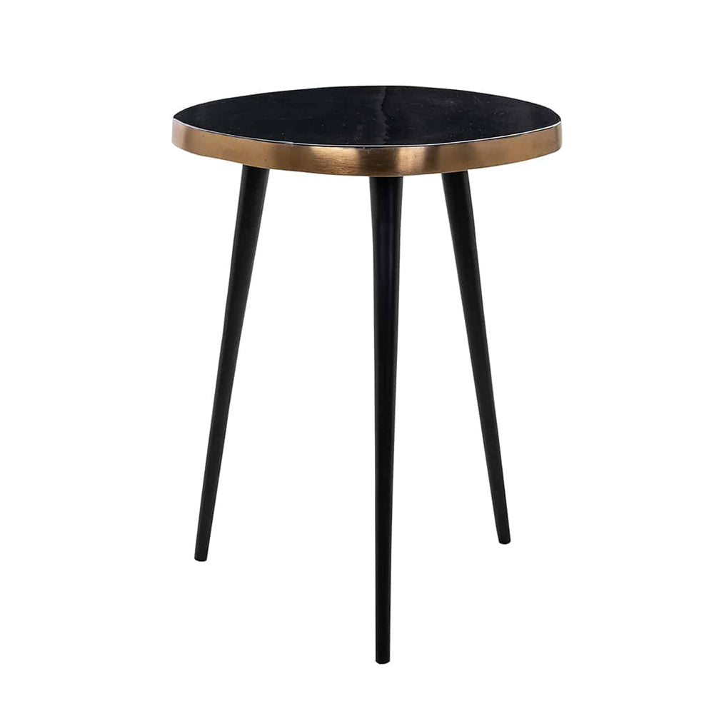 Product photograph of Richmond Levi Gold And Black Side Table Outlet from Olivia's