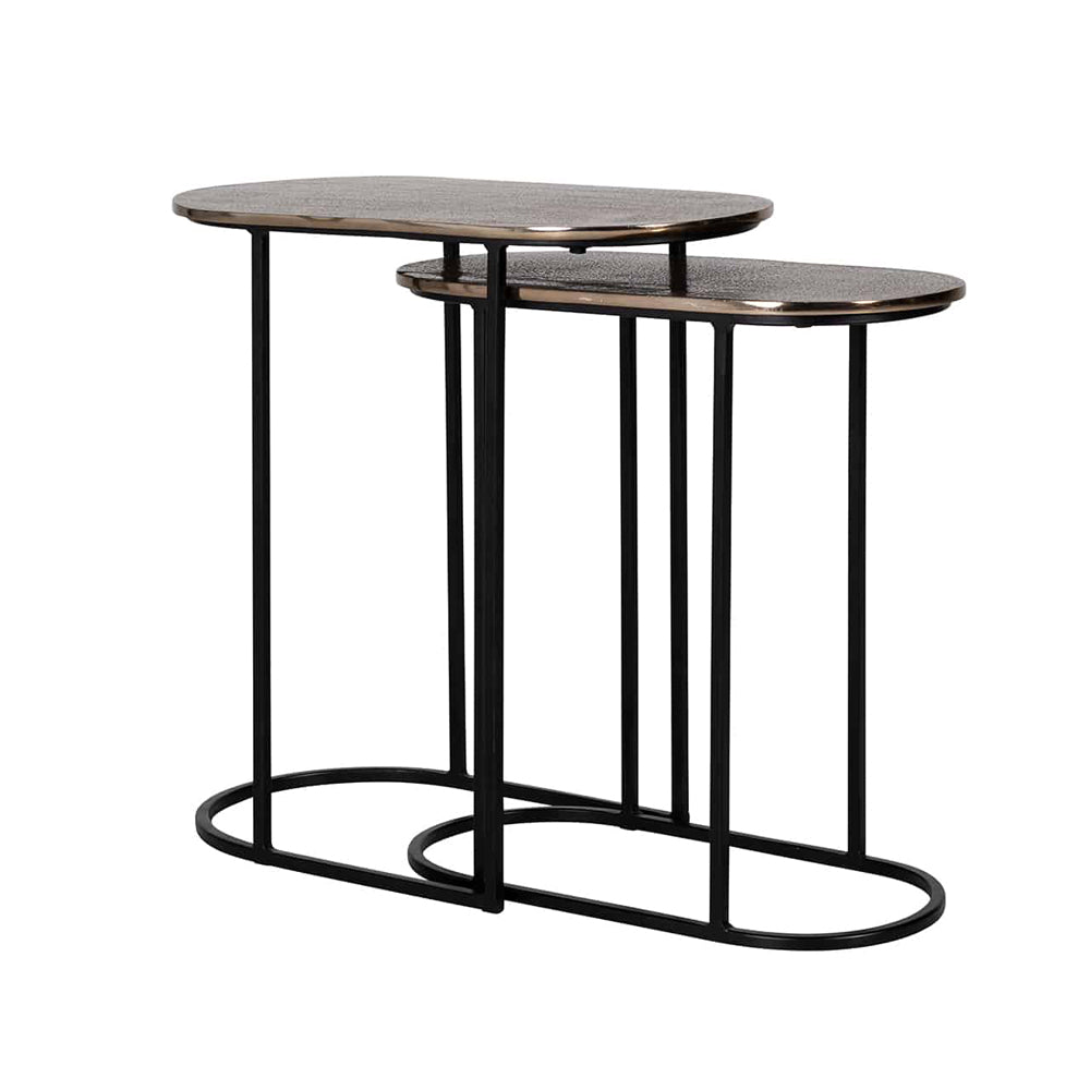 Richmond Chandon Champagne Gold And Black Nest Table