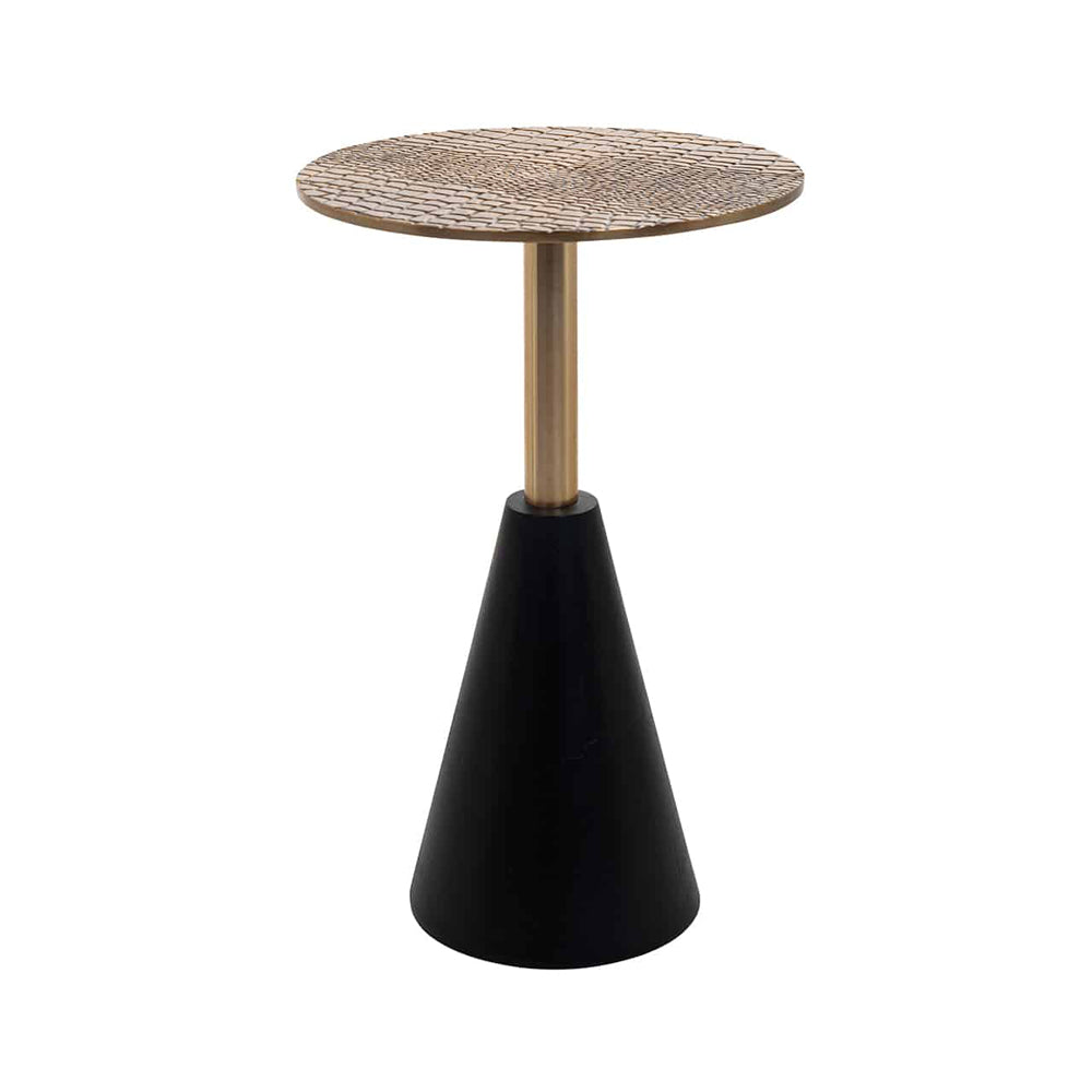 Richmond Cobra Black And Gold Side Table Large
