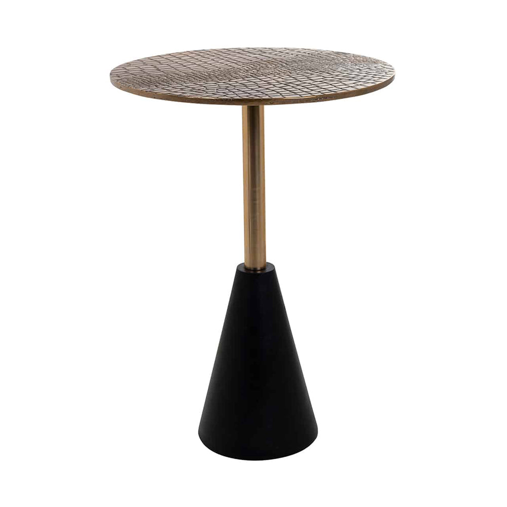 Product photograph of Richmond Cobra Black And Gold Side Table Small from Olivia's.