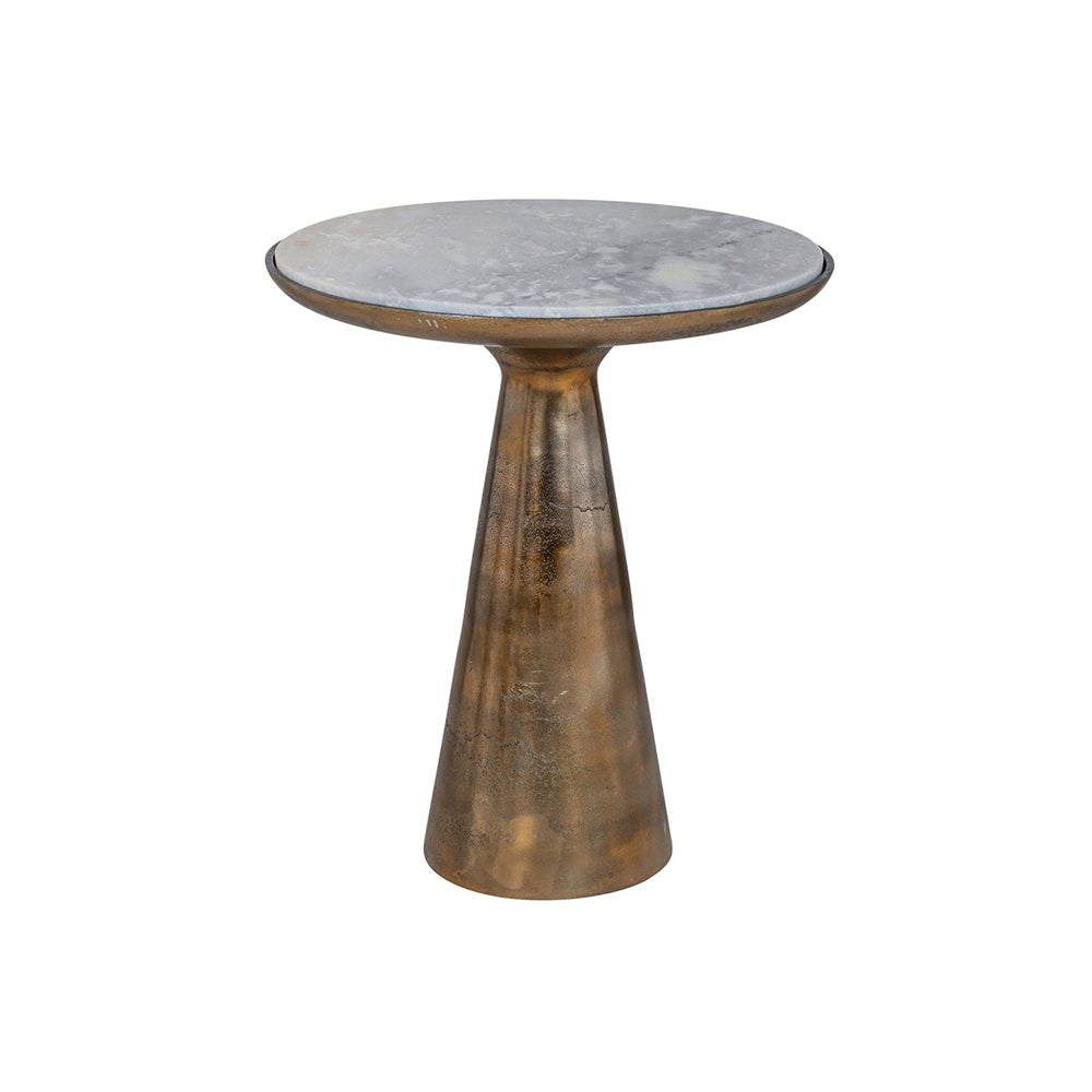 Product photograph of Richmond Ethan End Table In Brushed Gold from Olivia's.