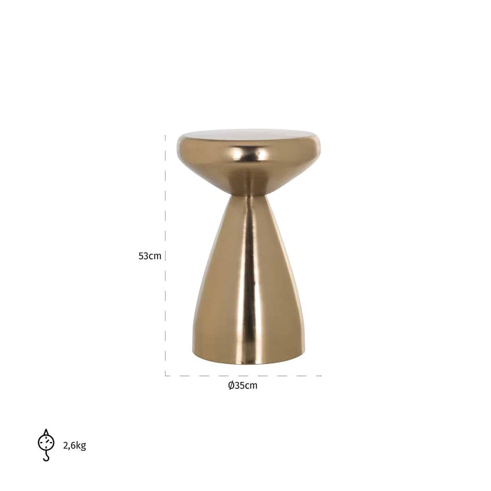 Product photograph of Richmond Arlo Side Table In Gold from Olivia's.