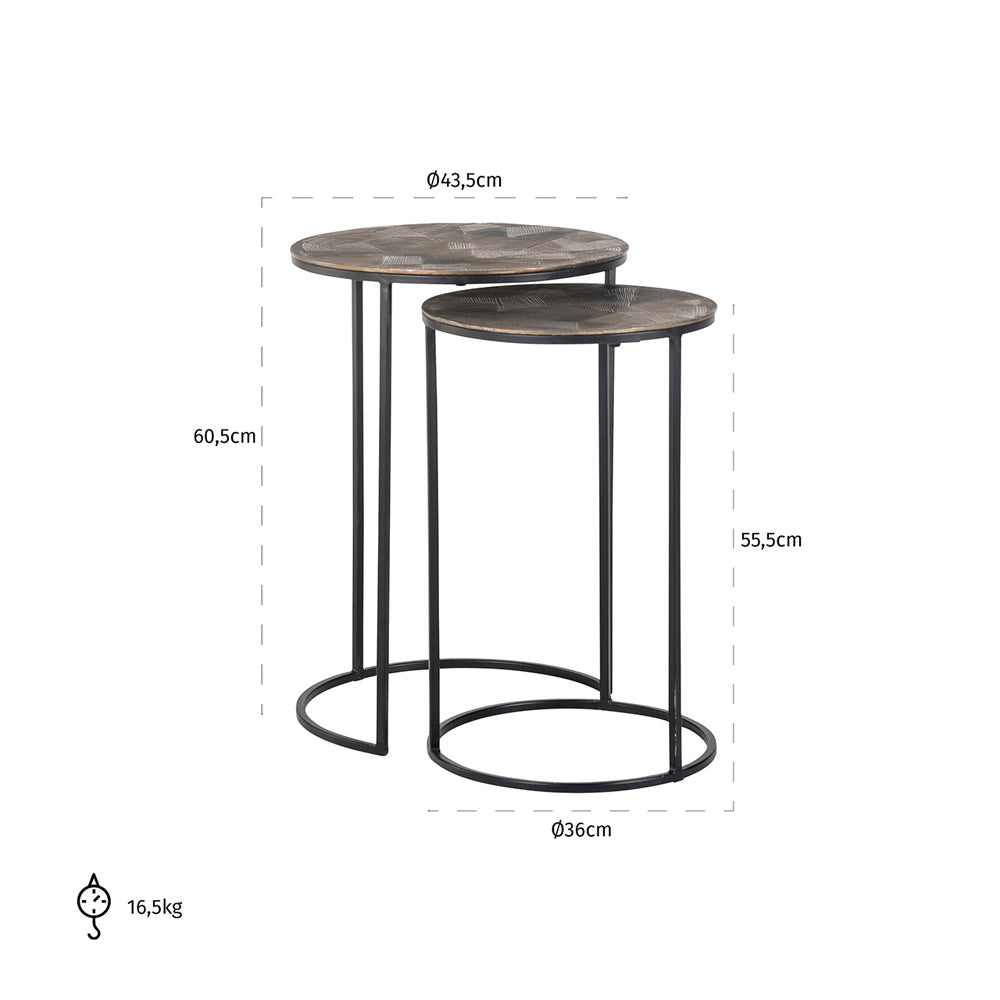 Product photograph of Richmond Tulum Set Of 2 End Table from Olivia's.