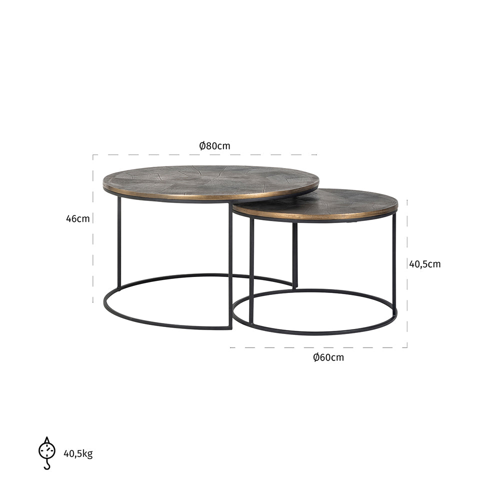 Product photograph of Richmond Tulum Set Of 2 Coffee Table from Olivia's.