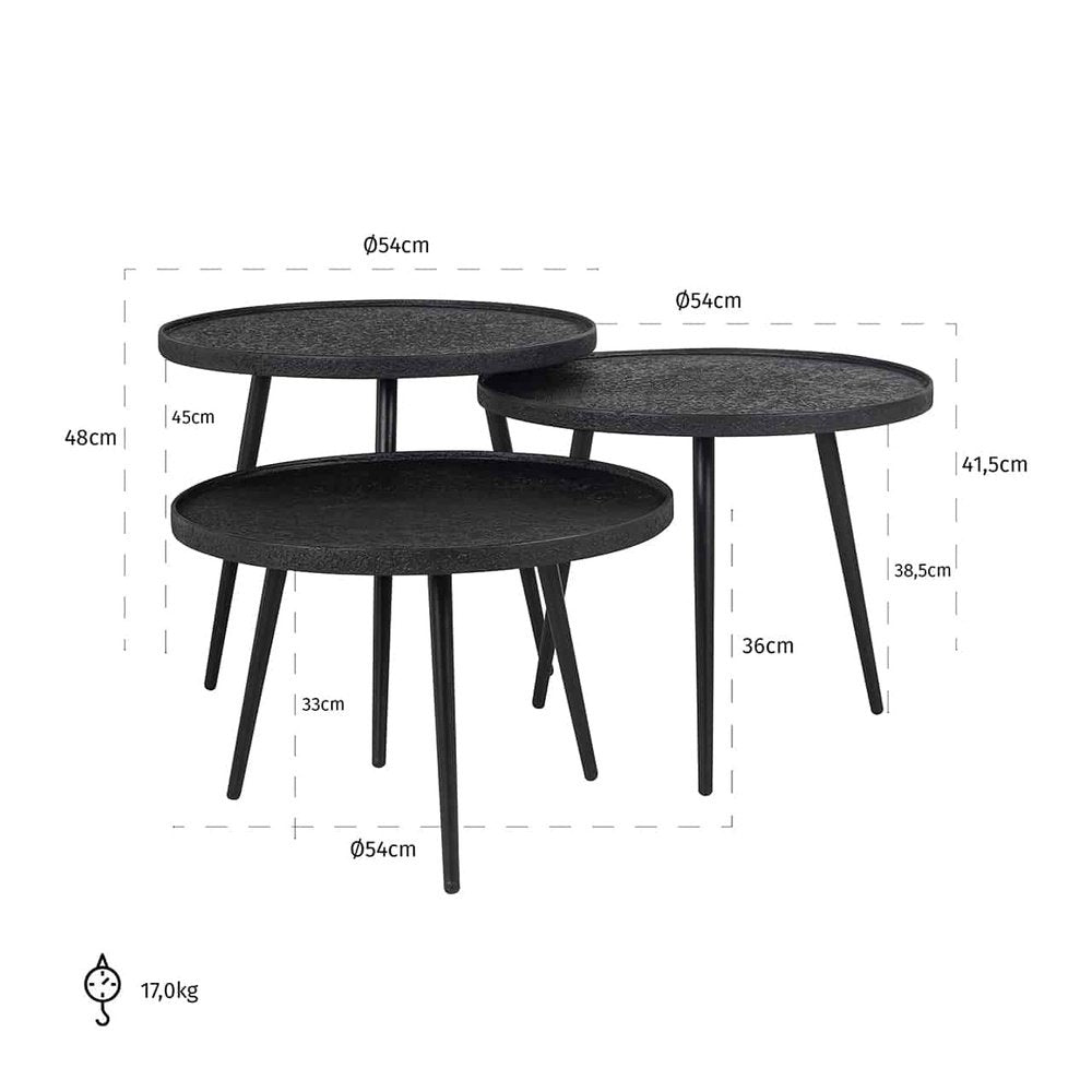 Product photograph of Richmond Oxford Set Of 3 Coffee Table from Olivia's.