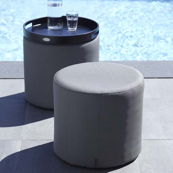 Product photograph of Cane-line Rest Outdoor Side Table Footstool Grey from Olivia's.