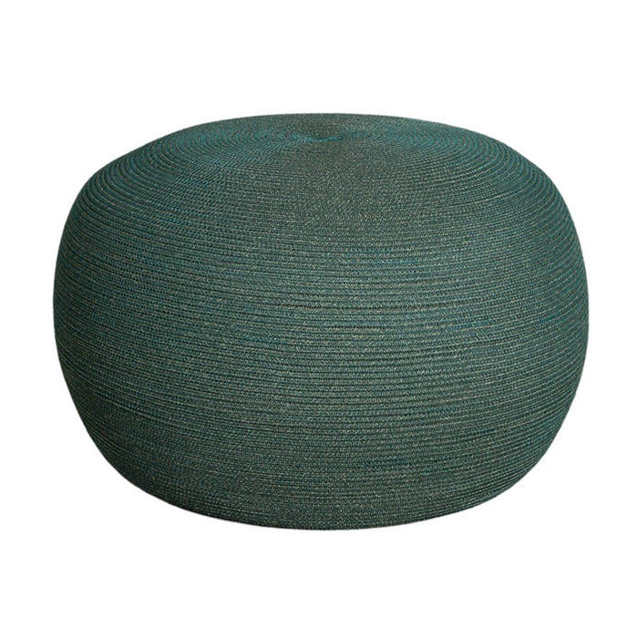 Cane Line Circle Large Outdoor Footstool Dark Green