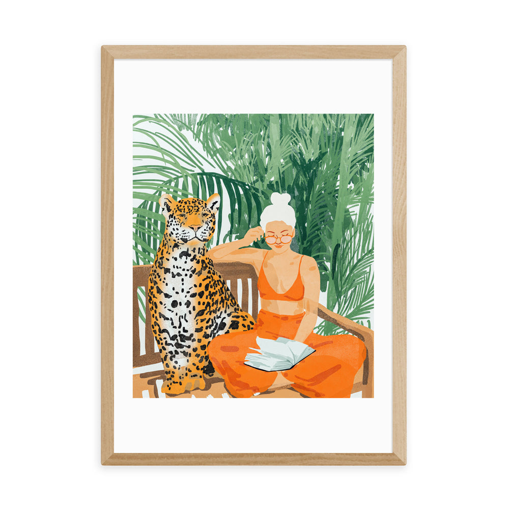 Product photograph of Jungle Vacay Ii By 83 Oranges - A3 Oak Framed Art Print from Olivia's.