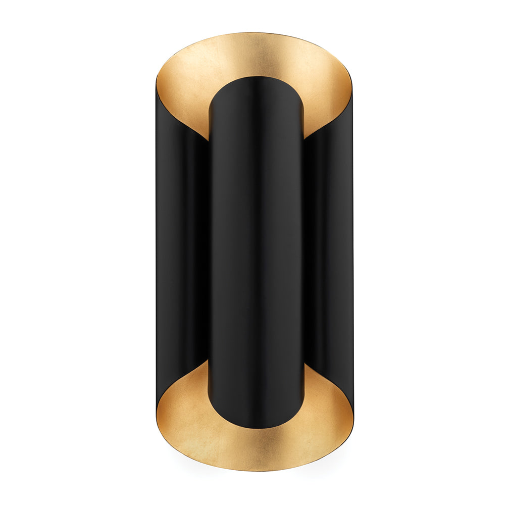 Product photograph of Hudson Valley Lighting Banks Wall Sconce Gold Leaf And Black from Olivia's
