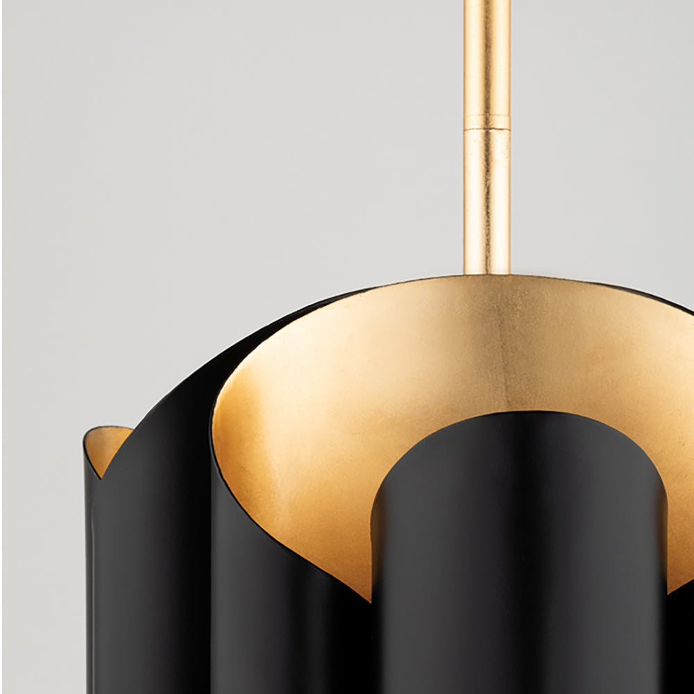 Product photograph of Hudson Valley Lighting Banks Wall Sconce Gold Leaf And Black from Olivia's.