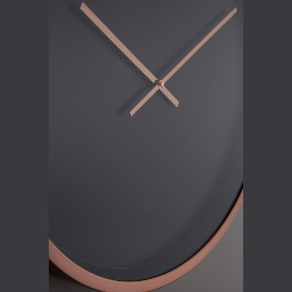 Product photograph of Zuiver Bandit Clock Time Black Copper from Olivia's.