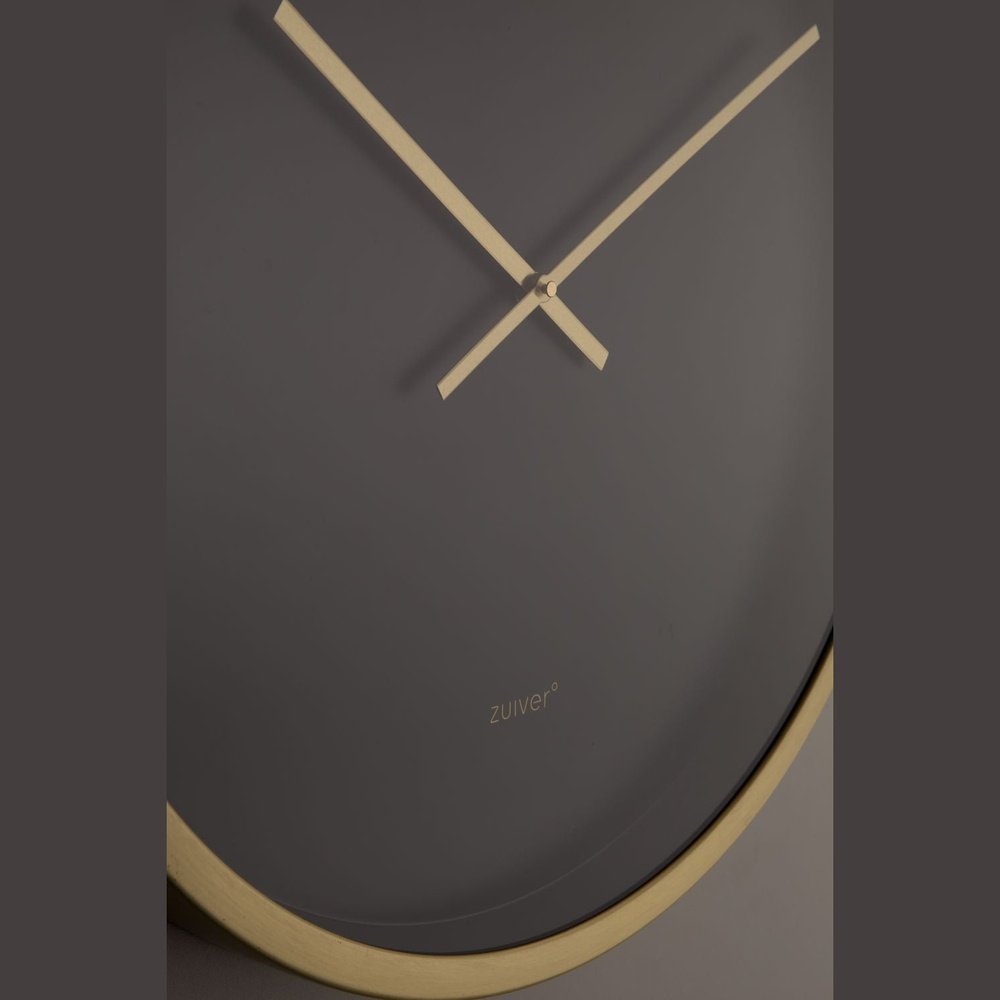 Product photograph of Zuiver Bandit Clock Time Black Brass from Olivia's.