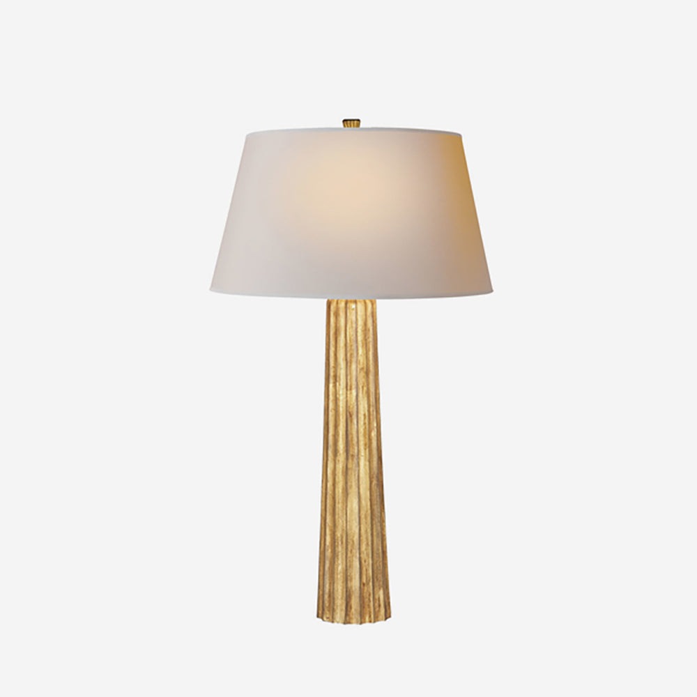 Product photograph of Andrew Martin Fluted Table Lamp Spire Gilded Iron from Olivia's
