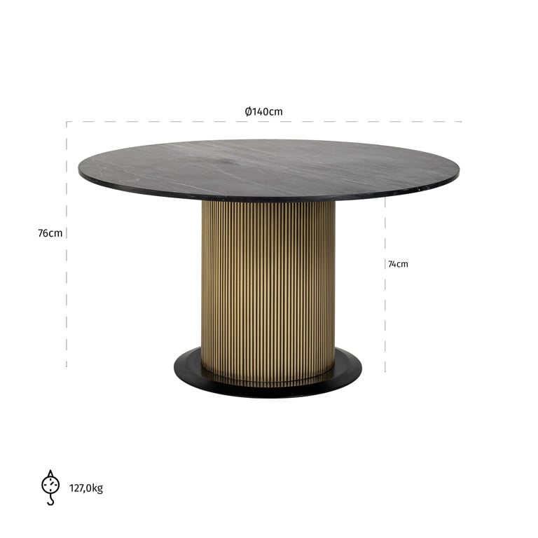 Product photograph of Richmond Ironville Round Dining Table from Olivia's.