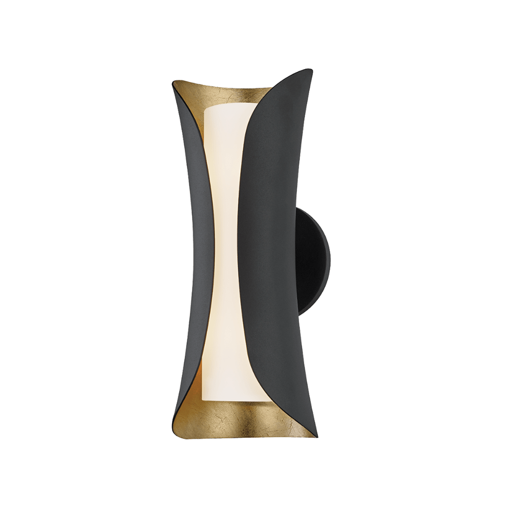 Product photograph of Hudson Valley Lighting Josie 2 Light Wall Sconce In Black Gold Leaf from Olivia's.