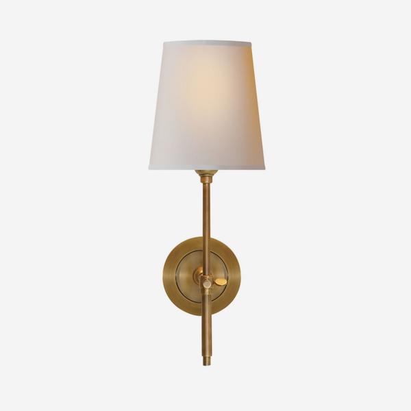 Product photograph of Andrew Martin Bryant Wall Light Hand Rubbed Antique Brass from Olivia's