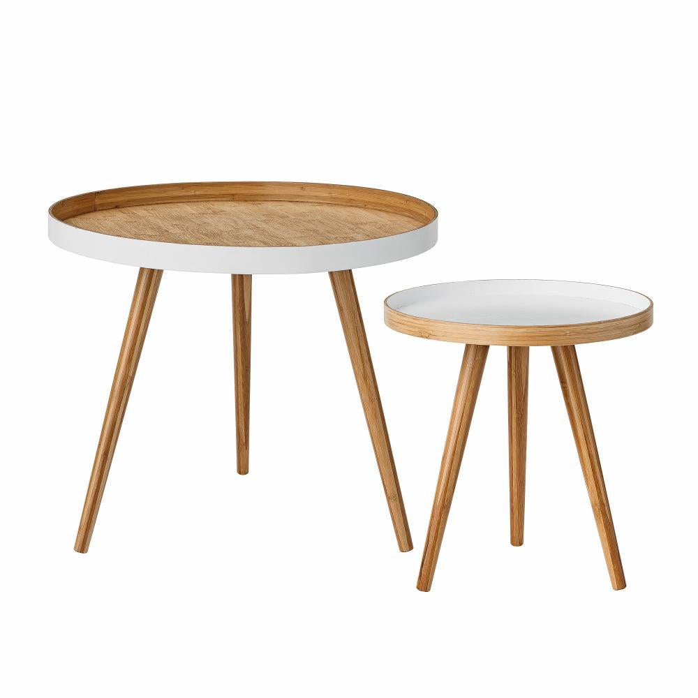 Product photograph of Bloomingville Cappuccino Coffee Table In White Wood from Olivia's