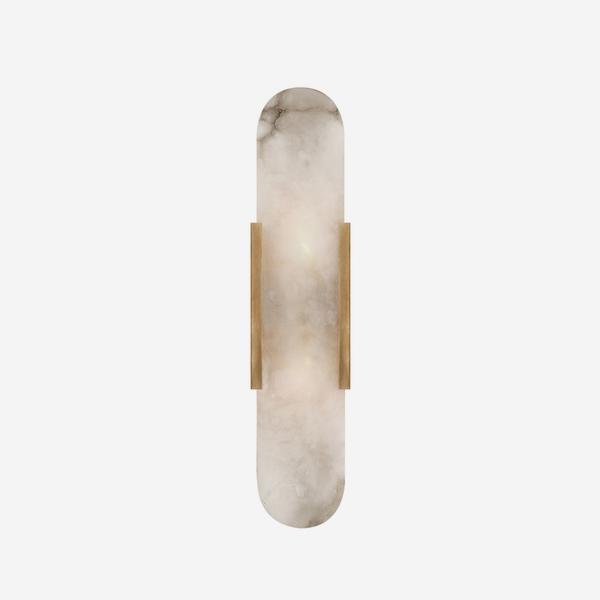 Product photograph of Andrew Martin Melange Wall Light Antique Burnished Brass Alabaster from Olivia's