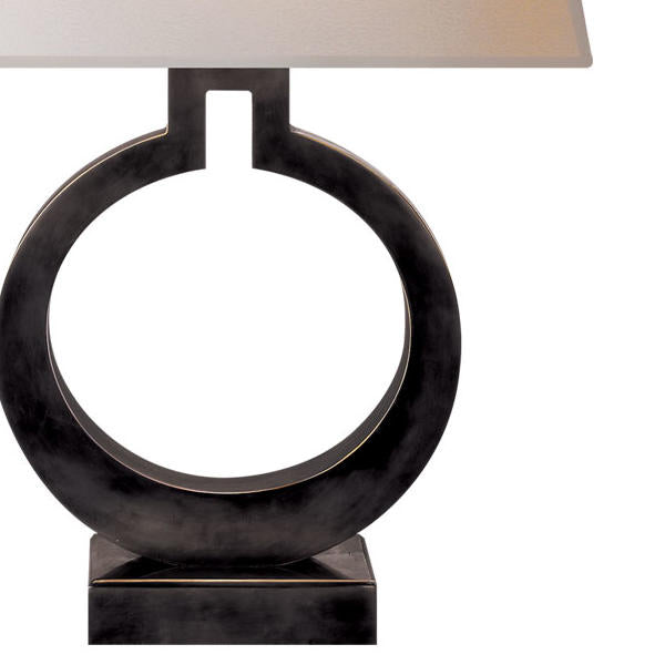 Product photograph of Andrew Martin Ring Form Table Lamp Bronze Small from Olivia's.