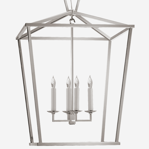 Andrew Martin Darlana Lantern Pendant Light Polished Nickel Small