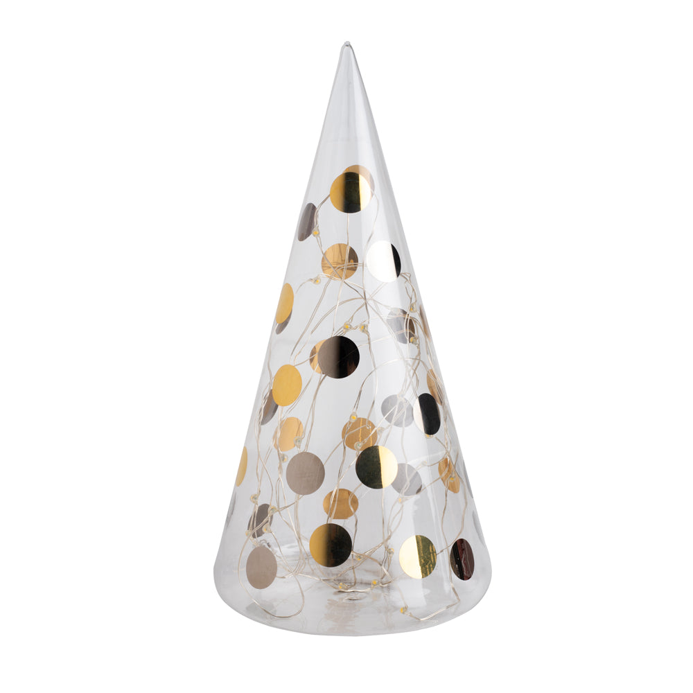 Product photograph of Glass Fir Dots Ornament from Olivia's