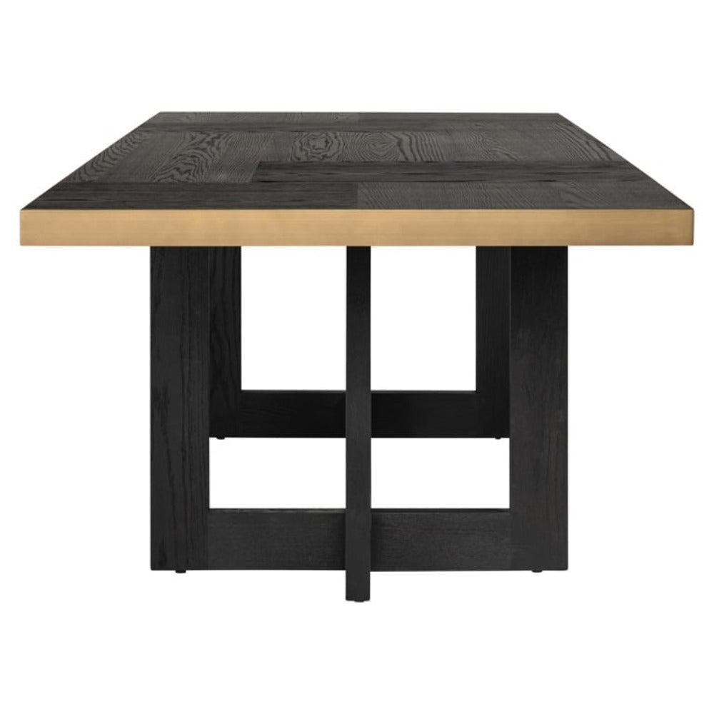 Product photograph of Richmond Cambon Dining Table In Coffee Brown Black 280cm from Olivia's.