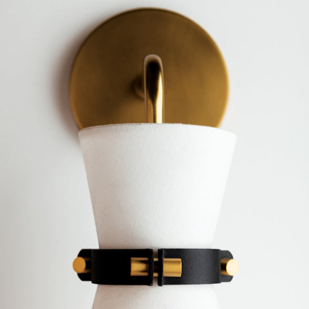 Product photograph of Hudson Valley Lighting Julia 1 Light Wall Sconce In Aged Brass from Olivia's.