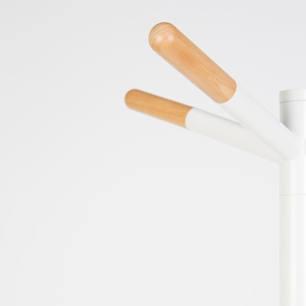 Product photograph of Zuiver Coat Rack Wooden Tip White from Olivia's.