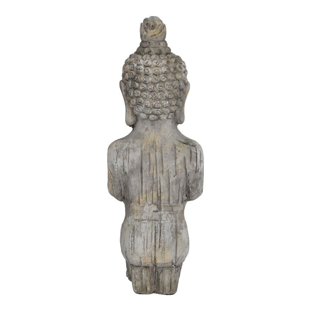 Product photograph of Libra Urban Botanic Collection - Kneeling Concrete Buddha Sculpture from Olivia's.