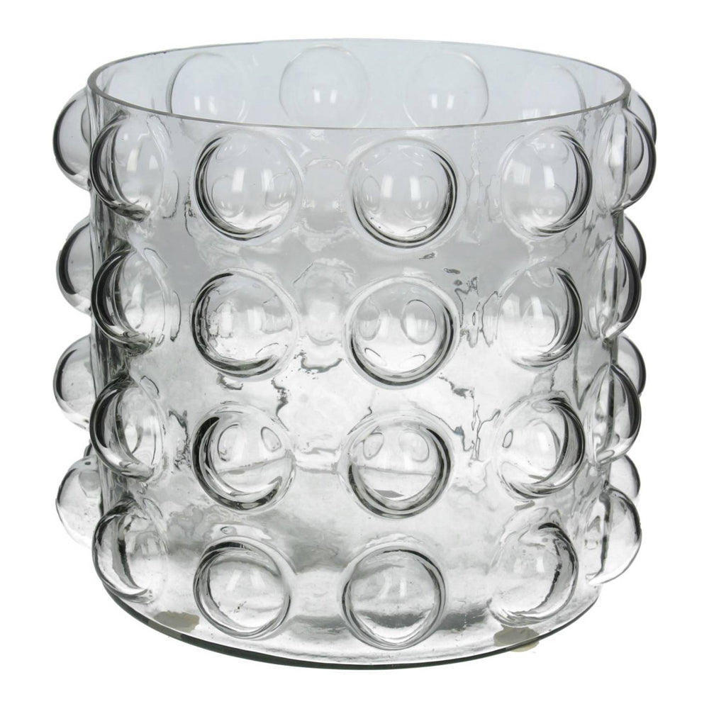 Product photograph of Libra Luxurious Glamour Collection - Bobble Clear Glass Candle Holder Small from Olivia's