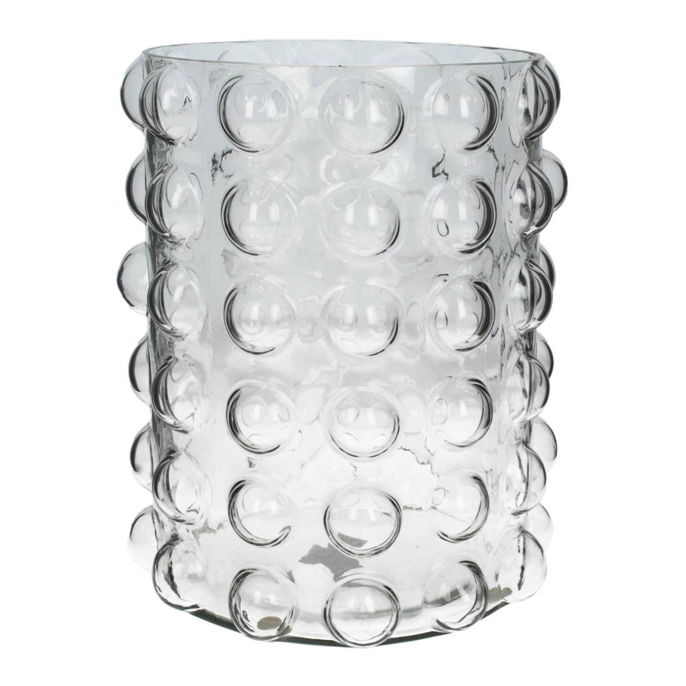 Product photograph of Libra Luxurious Glamour Collection - Bobble Clear Glass Candle Holder Medium from Olivia's