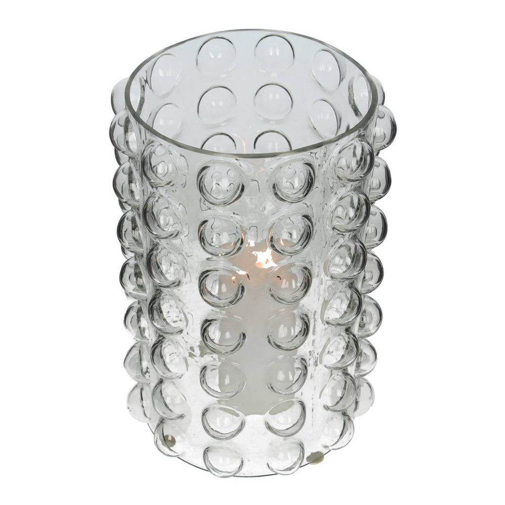 Product photograph of Libra Luxurious Glamour Collection - Bobble Clear Glass Candle Holder Large from Olivia's.