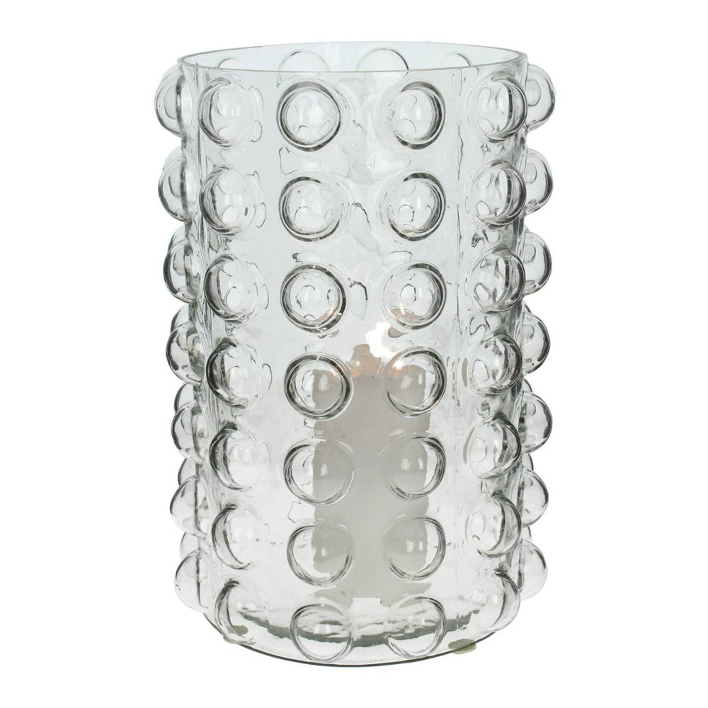 Product photograph of Libra Luxurious Glamour Collection - Bobble Clear Glass Candle Holder Large from Olivia's.