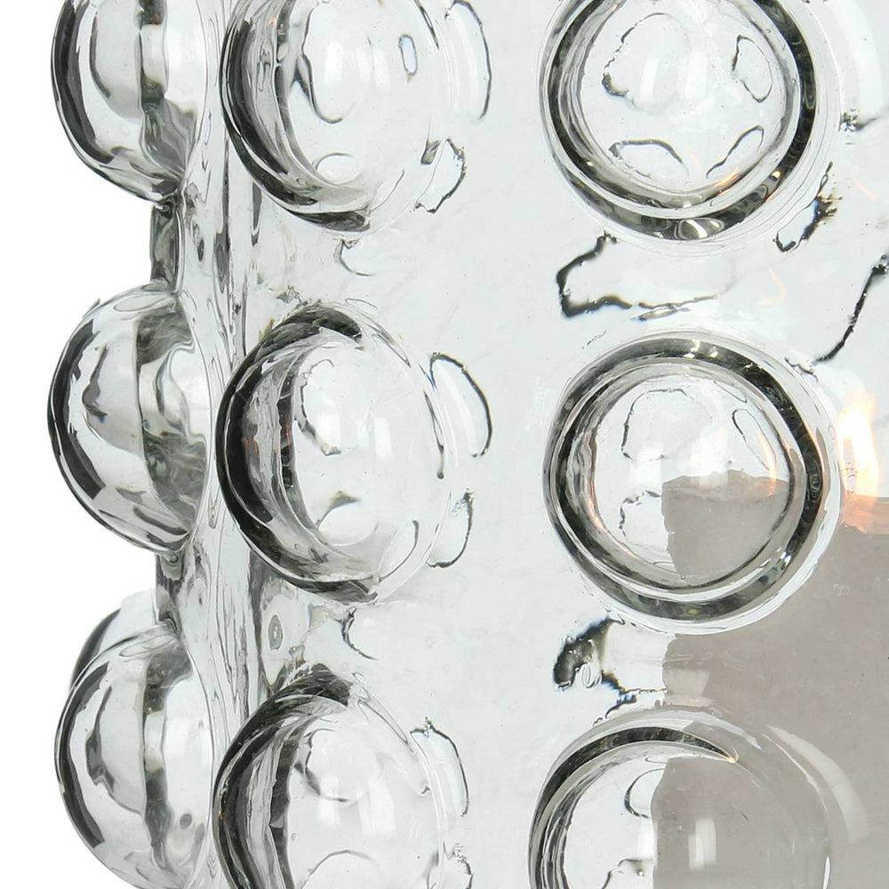 Product photograph of Libra Luxurious Glamour Collection - Bobble Clear Glass Candle Holder Large from Olivia's.