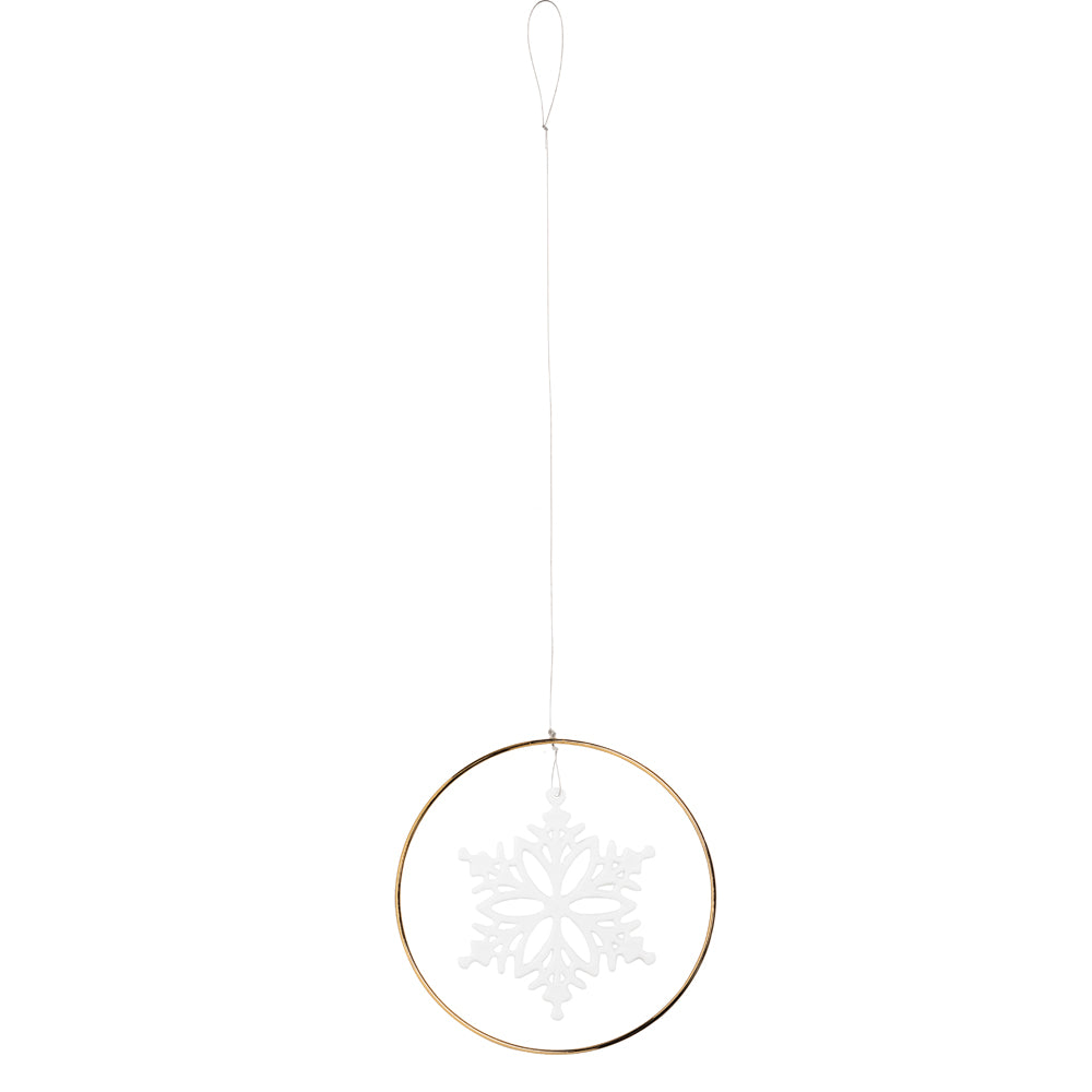 Product photograph of Snow Crystal Ornament Gold from Olivia's