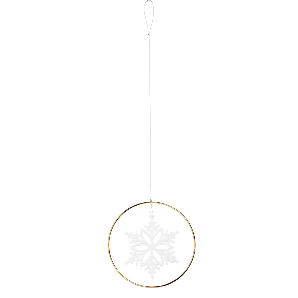 Snow Crystal Ornament Gold