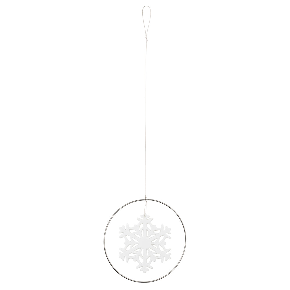 Product photograph of Snow Crystal Ornament Silver from Olivia's