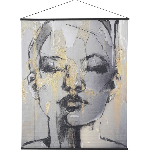 Product photograph of Libra Urban Botanic Collection - Sketched Female Figure Wall Hanging from Olivia's