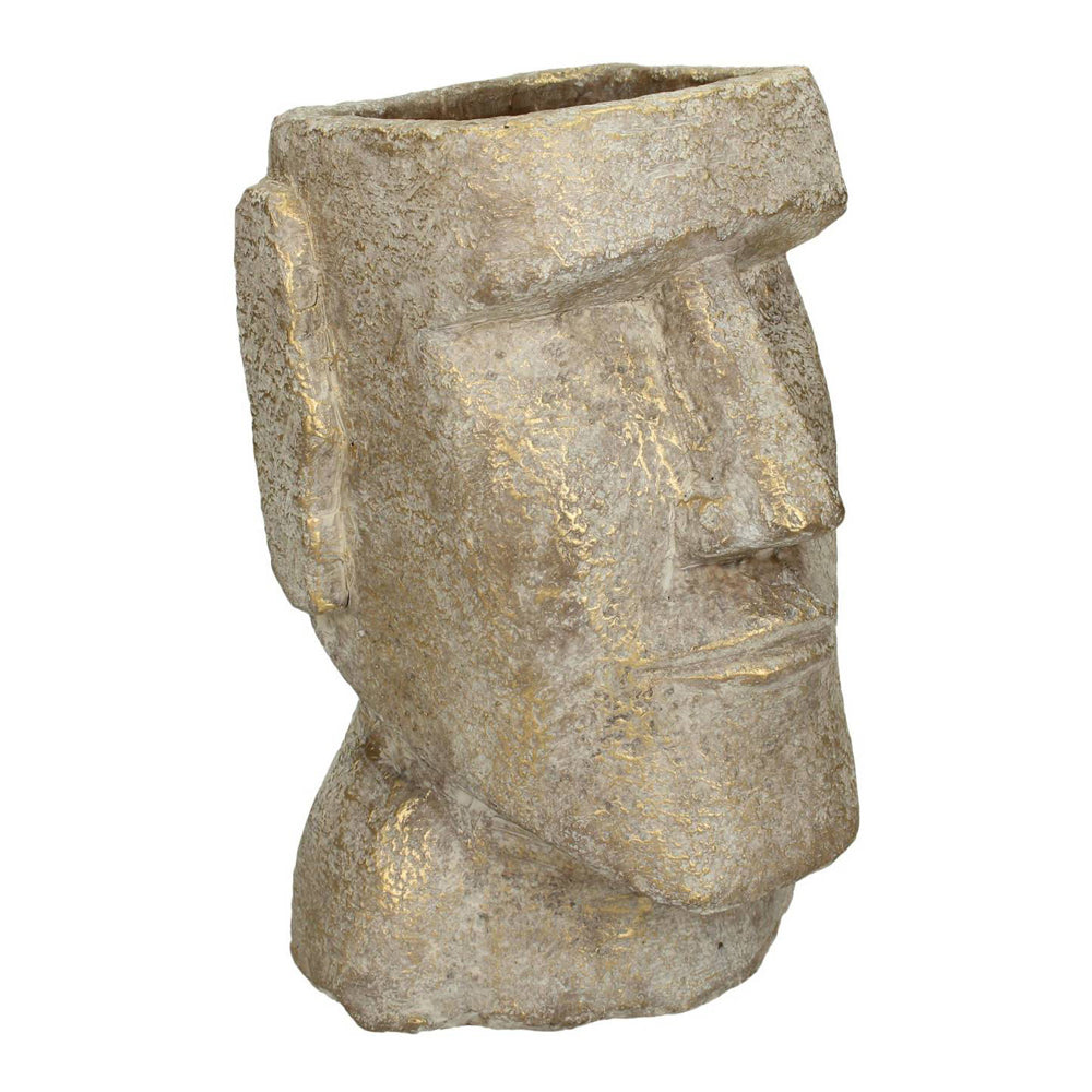 Product photograph of Libra Urban Botanic Collection - Easter Island Gold Head Planter Small from Olivia's.
