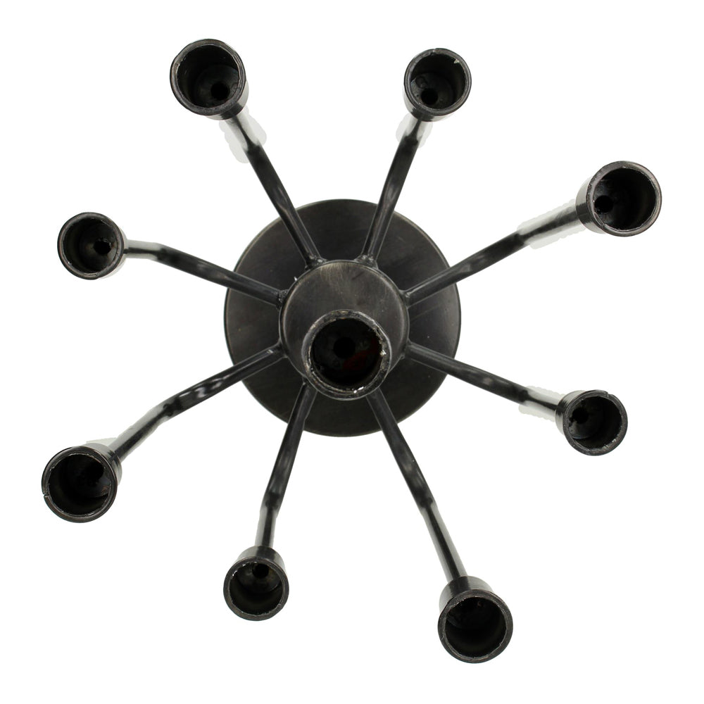 Product photograph of Libra Urban Botanic Collection - Rustic Black 9 Candle Candelabra from Olivia's.